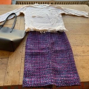 J.Crew Collection Multi-Colored Tweed Skirt